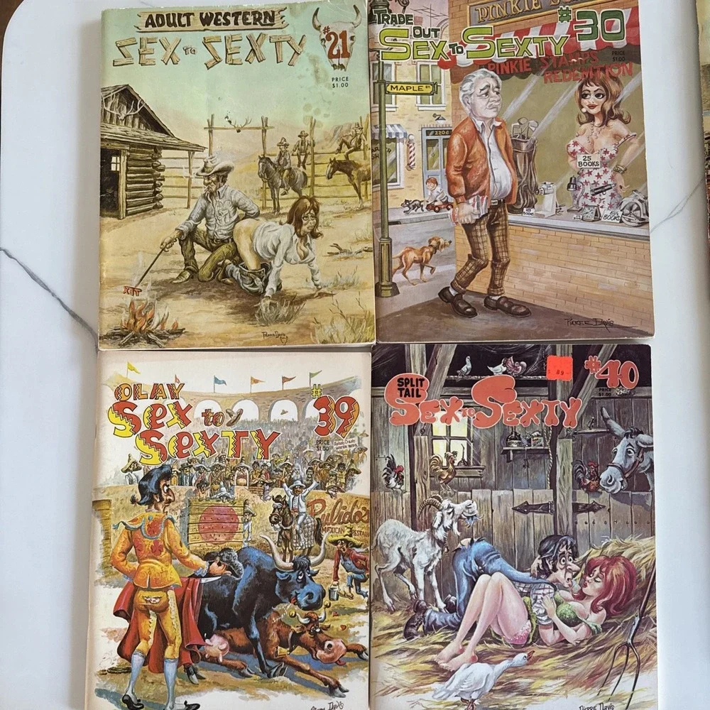 Sex To Sexty Lot (11) Adult Humor Comics 70s Psychedelic Pierre Davis - Picture 2 of 6